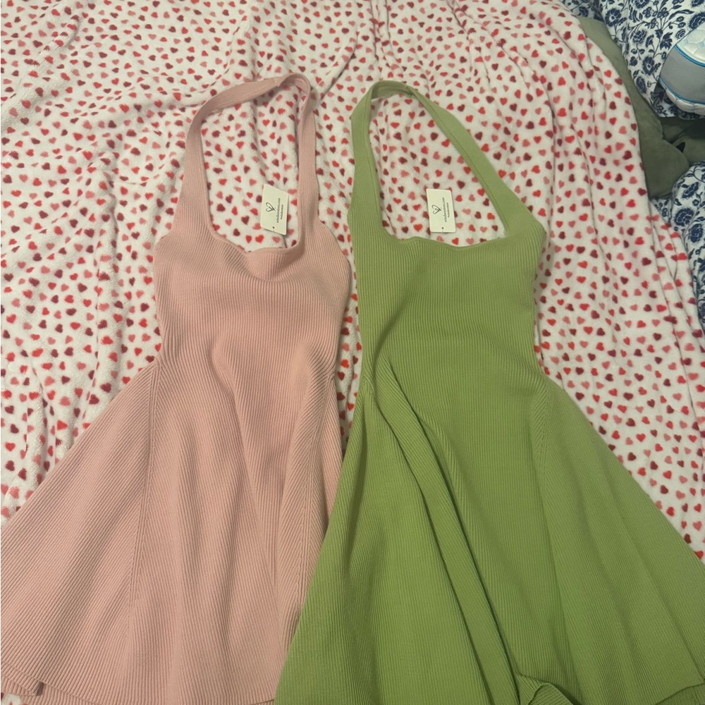 Windsor Pink and Green Mini Dresses 2 for $35
